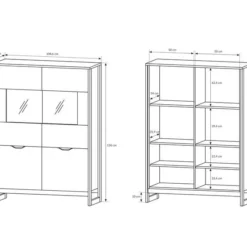 Armoire Vitrine ARDEN B LED -WOOOD Soldes 016266ee1b574e6985d00ae745f73ef3