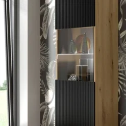 Armoire Vitrine RavennaB 60x42x217 -WOOOD Soldes 0838d992df404a1fb3bd028c419d25a6