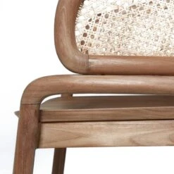 Moon - Chaise En Teck Massif Et Cannage -WOOOD Soldes 090f49d36640444d895627bc7c3ea1cb