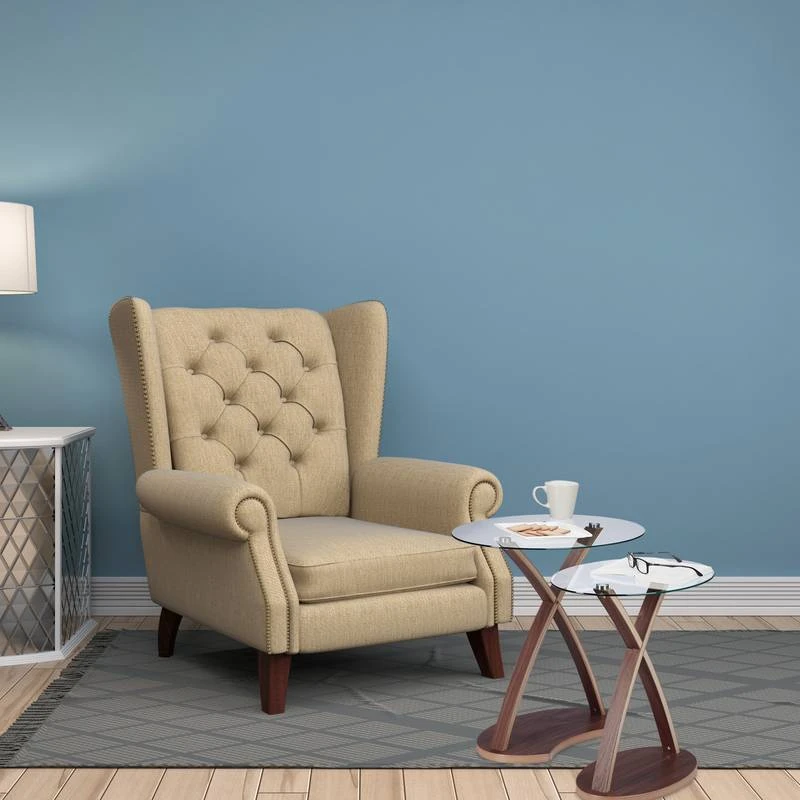 Table D’appoint Ronde Lot De 2 Plateau 4 Table D’appoint Ronde Lot De 2 Plateau – Image 2