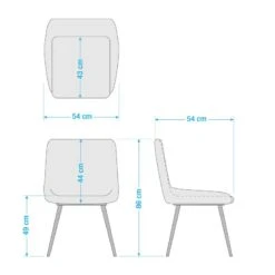 Chaises Capitonnées Midge (lot De 2) -WOOOD Soldes 1000125113 201013 14335600067 SKETCH DETAILS P000000001000125113 sketch