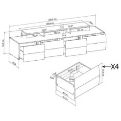 Ensemble Meubles TV Intento (4 éléments) -WOOOD Soldes 1000171358 220304 501 SKETCH DETAILS P000000001000171358 sketch