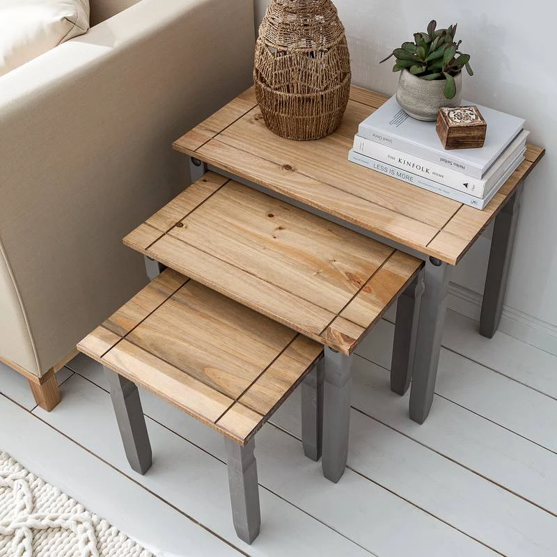 Tables Gigognes Finca Rustica (3 élém.) 10 Tables Gigognes Finca Rustica (3 élém.) – Image 8