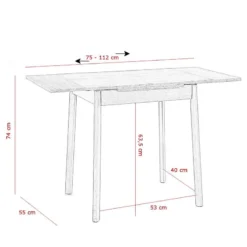 Table Extensible Doana -WOOOD Soldes 1000218715 200714 11153700019 SKETCH DETAILS P000000001000218715 sketch