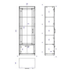 Vitrine Buzan I 13 Vitrine Buzan I -WOOOD Soldes 1000223909 210202 14162100002 SKETCH DETAILS P000000001000223909 sketch
