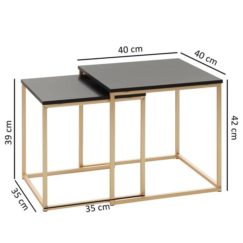 Tables Gigognes Calhan (lot De 2) 9 Tables Gigognes Calhan (lot De 2) – Image 7