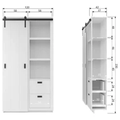 Armoire D’entrée Kabila -WOOOD Soldes 1000304178 211029 12341600699 SKETCH DETAILS P000000001000304178 sketch