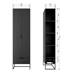 Armoire D’entrée Cobar -WOOOD Soldes 1000304181 211029 12341600724 SKETCH DETAILS P000000001000304181 sketch