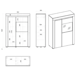 Ensemble Meubles TV Stonda I (3 élém.) -WOOOD Soldes 1000314590 211209 12532000700 SKETCH DETAILS P000000001000314590 sketch