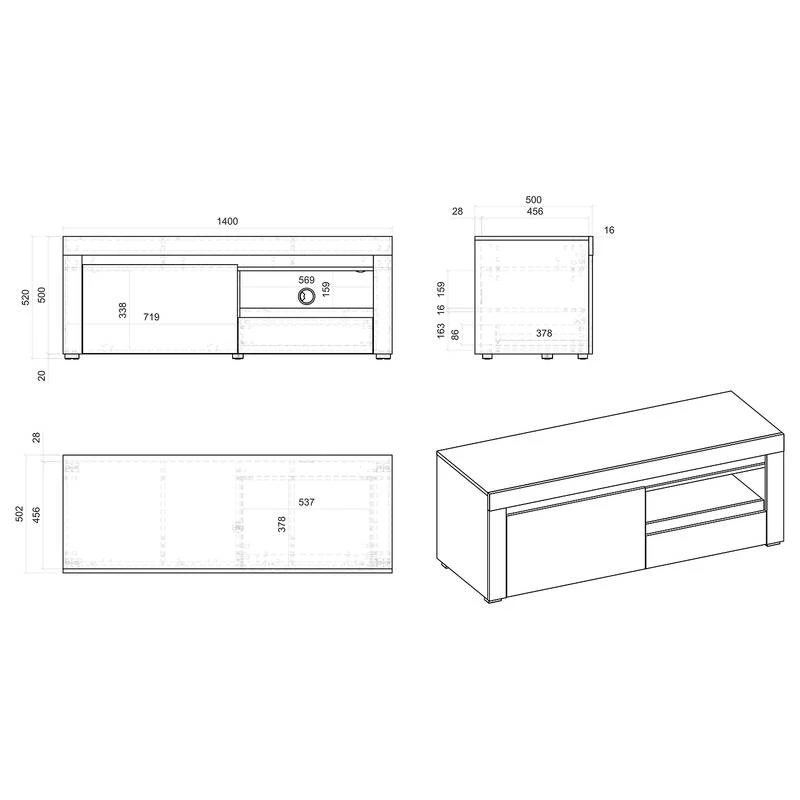 Ensemble Meubles TV Stonda III (4 élém.) 18 Ensemble Meubles TV Stonda III (4 élém.) – Image 16
