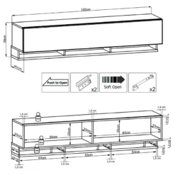 Ensemble Meubles TV Bylas (4 éléments) -WOOOD Soldes 1000340457 220322 501 SKETCH DETAILS P000000001000340457 sketch