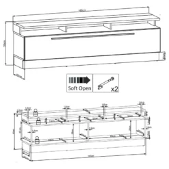 Ensemble Meubles TV Bylas (4 éléments) -WOOOD Soldes 1000340457 220322 502 SKETCH DETAILS P000000001000340457 sketch
