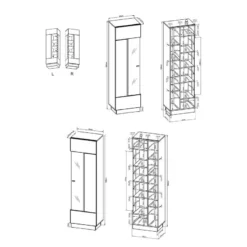 Ensemble Meubles TV Bylas (4 éléments) -WOOOD Soldes 1000340457 220322 503 SKETCH DETAILS P000000001000340457 sketch