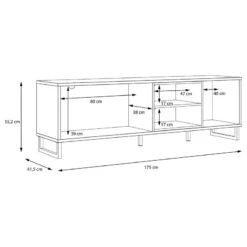 Ensemble Meubles TV Mazzo (4 éléments) -WOOOD Soldes 1000341908 220331 501 SKETCH DETAILS P000000001000341908 sketch