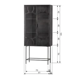 Vitrine Rustique 19 Vitrine Rustique -WOOOD Soldes 1000342085 220401 500 SKETCH DETAILS P000000001000342085 sketch