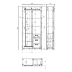 Vitrine Shutter 34 Vitrine Shutter -WOOOD Soldes 1000348691 220505 501 SKETCH DETAILS P000000001000348691 sketch