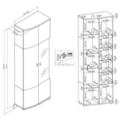 Vitrine Intento I -WOOOD Soldes 1000367139 220930 500 SKETCH DETAILS P000000001000367139 sketch