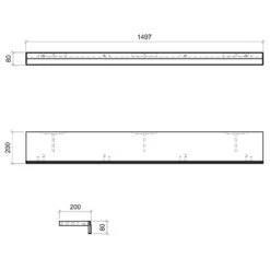 Ensemble Meubles TV Porsi - Vitrine -WOOOD Soldes 1000375649 230206 503 SKETCH DETAILS P000000001000375649 sketch