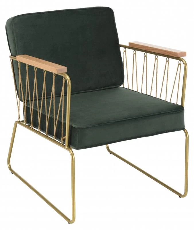 Fauteuil Velours Vert Foncé 3 Fauteuil Velours Vert Foncé