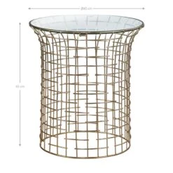 Table D'appoint 40x40x45cm Noir/or -WOOOD Soldes 1a2513864128494da6d92cb4f626a3bf