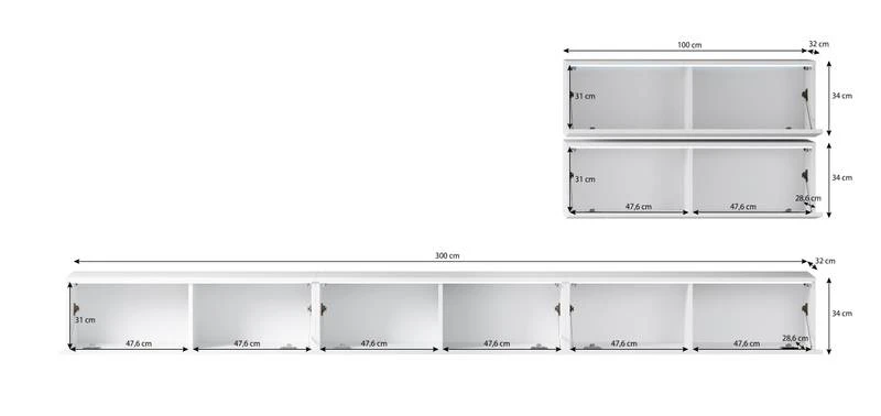 FURNIX Ensemble Meubles Bargo V Avec LED 6 FURNIX Ensemble Meubles Bargo V Avec LED – Image 4