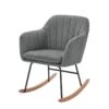 Fauteuil ELSA Tissu Gris Rocking Chair -WOOOD Soldes 1fdf3b7ec92b4cc5a4bf1c5e6c7855a2