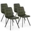 Set De 4 Chaises Mila Tapissées Vert -WOOOD Soldes 2069f57c121b44c685afc824b6c017e0