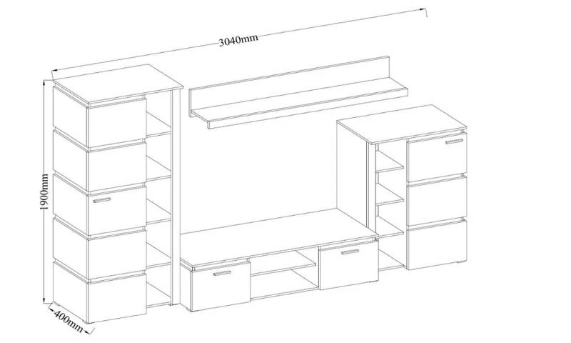 FURNIX Meuble Mural FERCI 300 5 FURNIX Meuble Mural FERCI 300 – Image 3