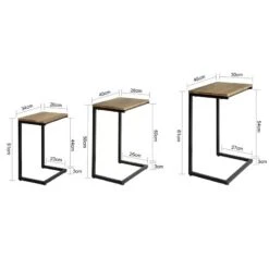 Lot De 3 Tables D'appoint FBT102-F -WOOOD Soldes 26d779d28ff74d7990cabc860b700410