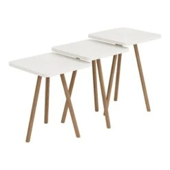 Set De 3 Tables D'appoint Hobro 28 Set De 3 Tables D'appoint Hobro -WOOOD Soldes 2ffe7c62935e402daf9ff707ac2a5db9