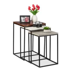 Tables Gigogne Carrées Jeu De 3 -WOOOD Soldes 33db13a0687c4e06a683dbf7fe8f82fb