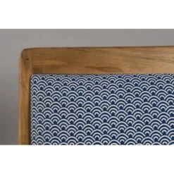 Fauteuil En Teck Tissu Bleu -WOOOD Soldes 34a7f4d152a844729227bc48454f6e62