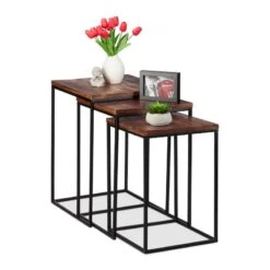 Tables Gigogne Carrées Jeu De 3 -WOOOD Soldes 37dda06a99c34d1a91ea2694af231de3