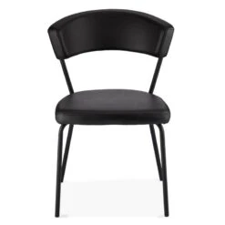 Chaises Capitonnées Preben Noir Lot De 4 -WOOOD Soldes 3cd370193c594b32bab2cd7d19cabb57