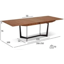 Table Extensible Tokyo Noir 200x100 Cm -WOOOD Soldes 4227794a255f46c5ab84e760d68e0fcf
