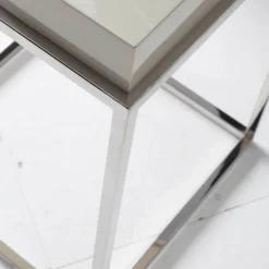 Table D'angle En Bois Blanc Et Acier -WOOOD Soldes 4648f44a43544d53aea05473a07b0535