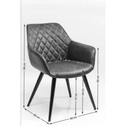 Chaise à Accoudoirs Harry -WOOOD Soldes 46bcc8fe345d4b6e914e4e122fefc6fb