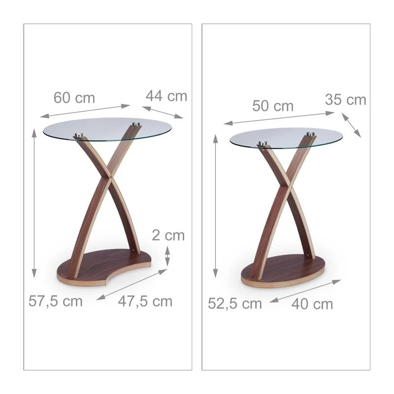 Table D’appoint Ronde Lot De 2 Plateau 10 Table D’appoint Ronde Lot De 2 Plateau – Image 8