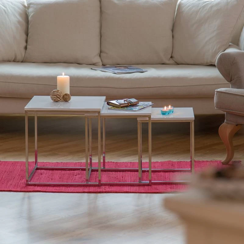 Table Gigogne Lot De 3 Bois 5 Table Gigogne Lot De 3 Bois – Image 3