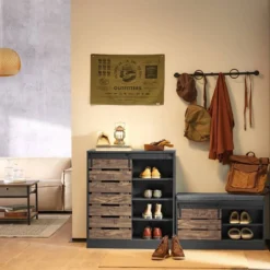 Commode à Chaussures Armoire FSB65-HG -WOOOD Soldes 4bec636bed054e23a009516fb61fc255