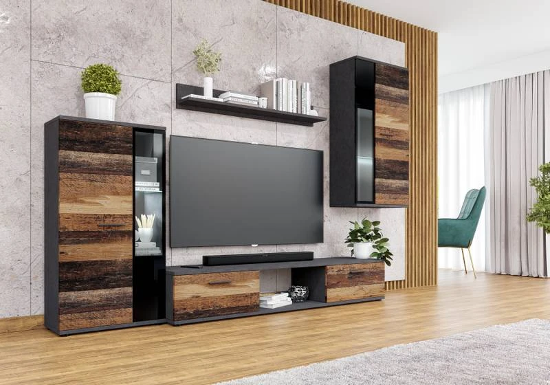 FURNIX Ensemble Meubles Sarai Sans LED 3 FURNIX Ensemble Meubles Sarai Sans LED