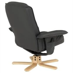 Fauteuil Relaxation + Repose-pied CHARLY -WOOOD Soldes 52847034b5f14c408c4911cc976eabf4