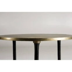 Table D'appoint Ronde Aluminium Doré D51 -WOOOD Soldes 5833b9560ed14a79a00b050bae19f480