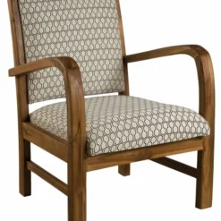 WOOOD Soldes 5 Fauteuil Hexago En Teck Tissu Vert