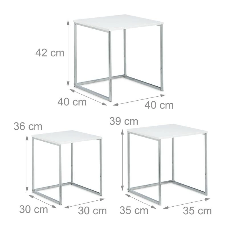 Table Gigogne Lot De 3 Bois 6 Table Gigogne Lot De 3 Bois – Image 4