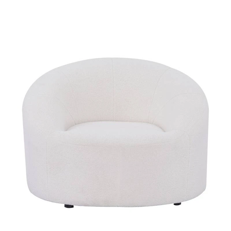 Fauteuil Design En Bouclette Ivoire 5 Fauteuil Design En Bouclette Ivoire – Image 3