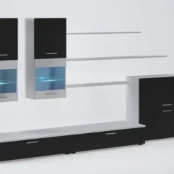 Meuble Salon Ilum.LED Blanc/Blanc Mat -WOOOD Soldes 65d7a5d04a0a41bca2659732cacd4fe5