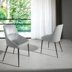 Chaise à Manger Velours Et Similicuir. -WOOOD Soldes 66afb4a3de944ac397118e6308265920