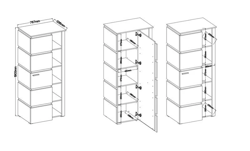 FURNIX Meuble Mural FERCI 300 6 FURNIX Meuble Mural FERCI 300 – Image 4