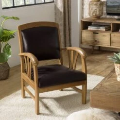 Fauteuil En Teck Et Cuir Marron 12 Fauteuil En Teck Et Cuir Marron -WOOOD Soldes 6f694792436a4018a4163147489620f8